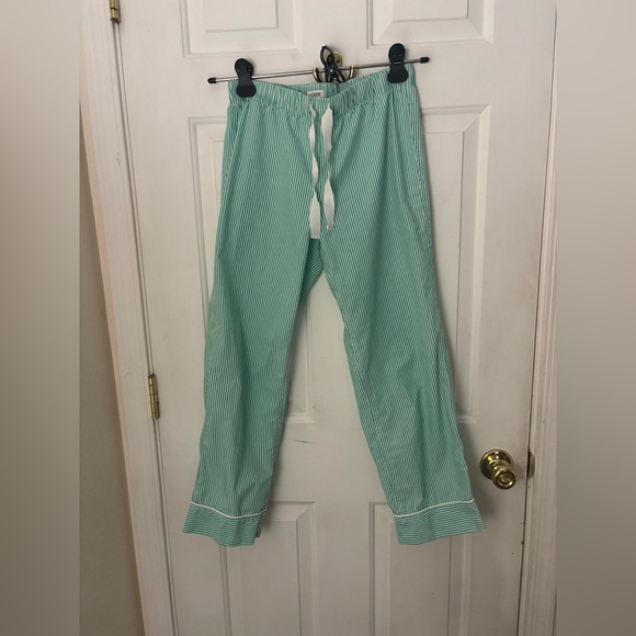 J. Crew Women's Striped Mint Pajama Set - Picture 2 of 7